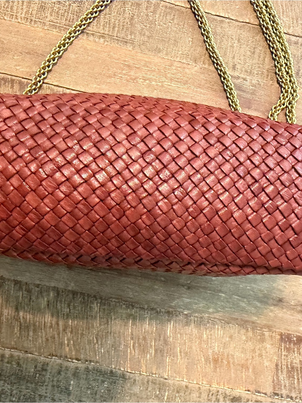 Clare V Marisol Diagonal Woven Crossbody Bag in Toffee - Picture 5 of 11